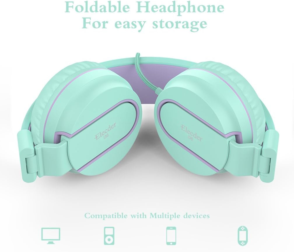 I36 Kids Headphones Children Foldable Adjustable on Ear Headphones