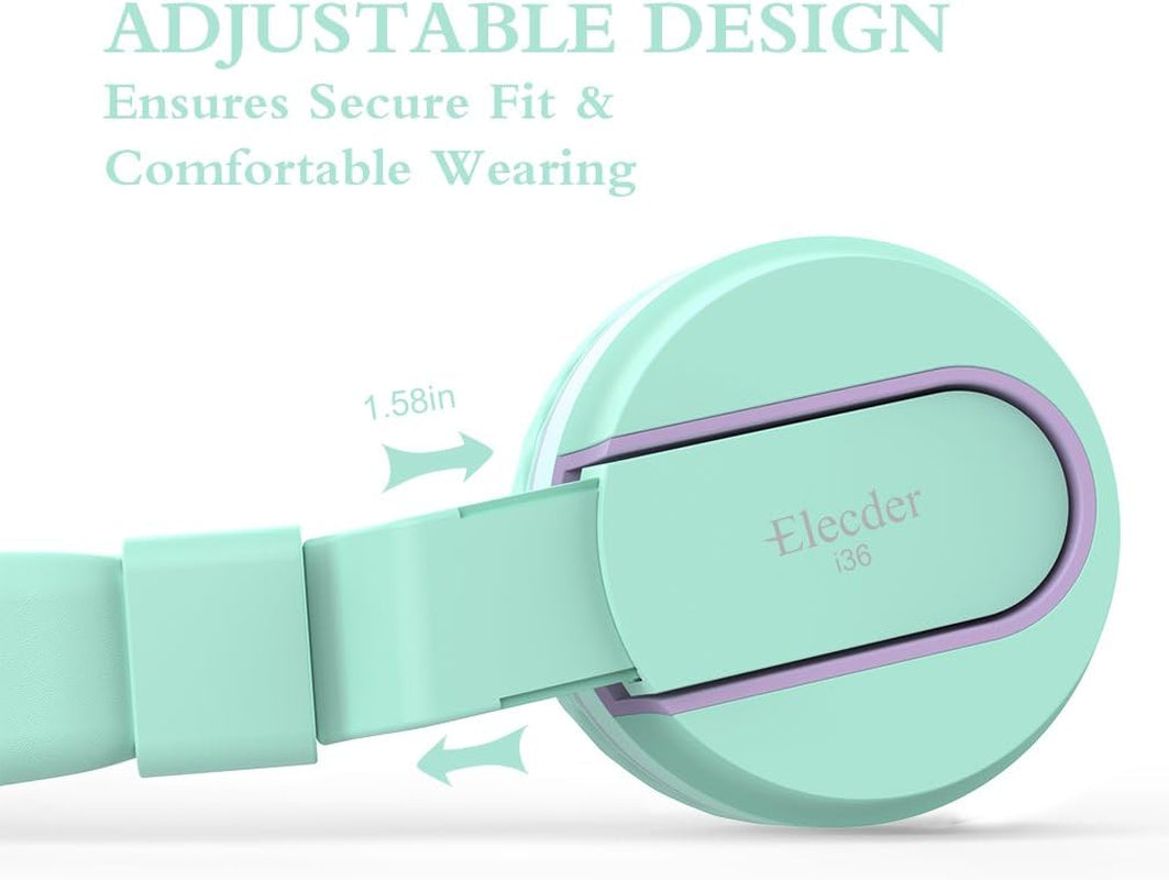 I36 Kids Headphones Children Foldable Adjustable on Ear Headphones