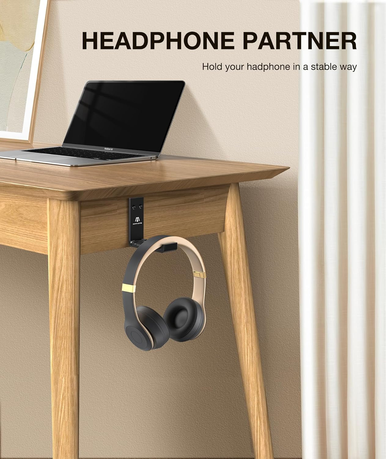 Headphone Stand Hanger Foldable Wall Hooks.
