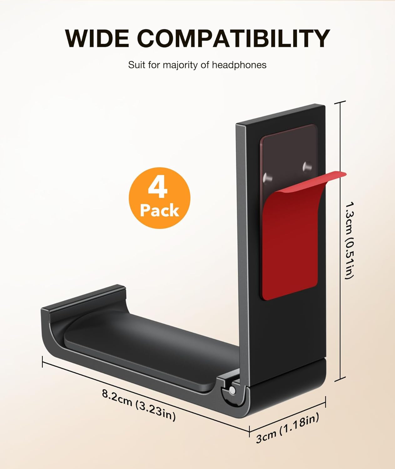 Headphone Stand Hanger Foldable Wall Hooks.