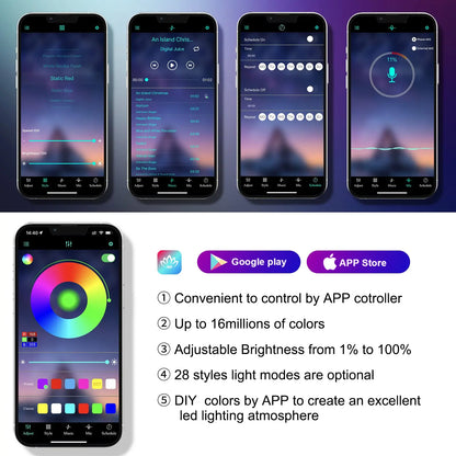 LED Car Interior Ambient Strip Lights