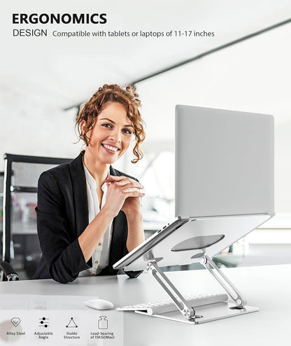 Laptop Stand, Adjustable Multi-Angle Laptop Holder, Compatible for Laptops up to 17 Inches