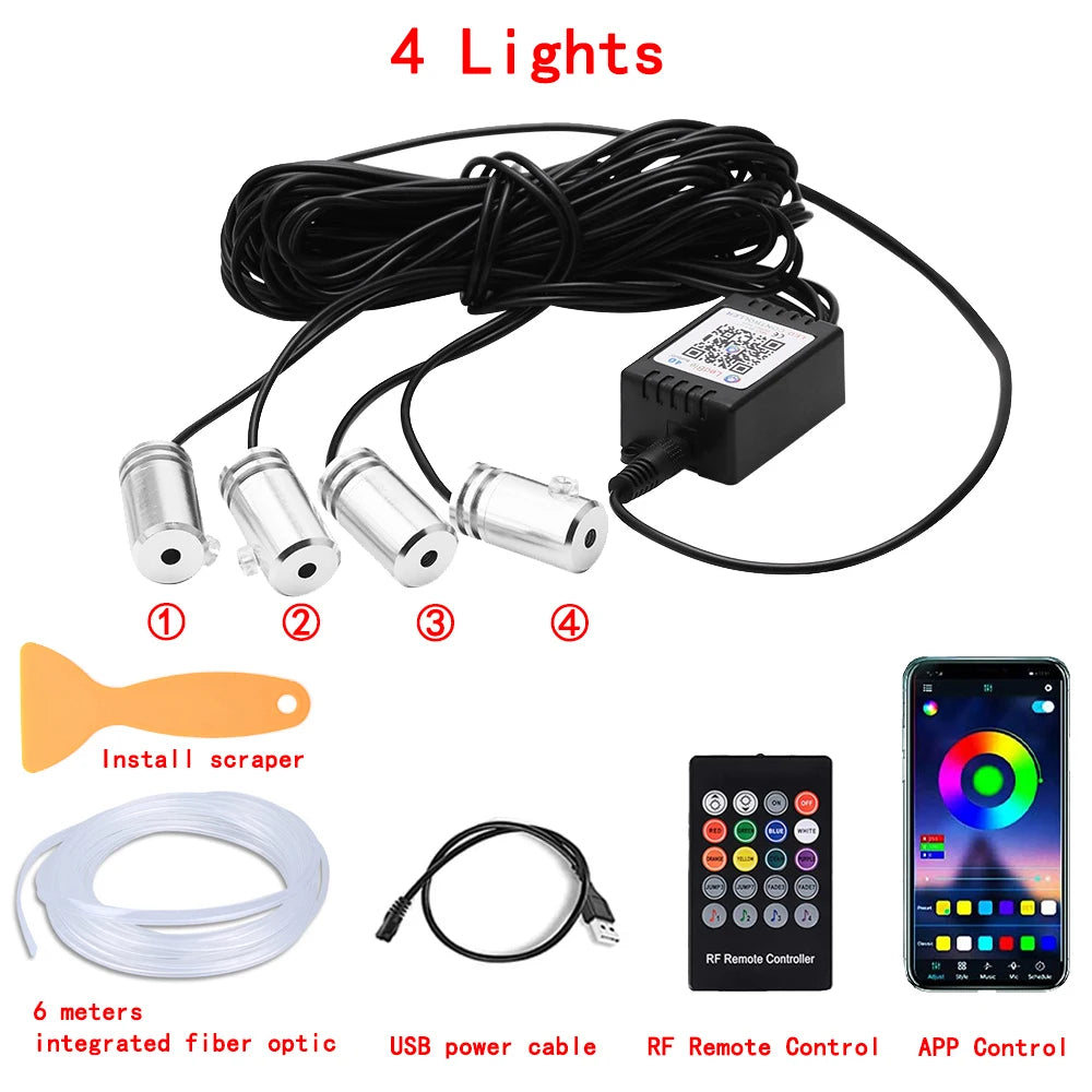 LED Car Interior Ambient Strip Lights