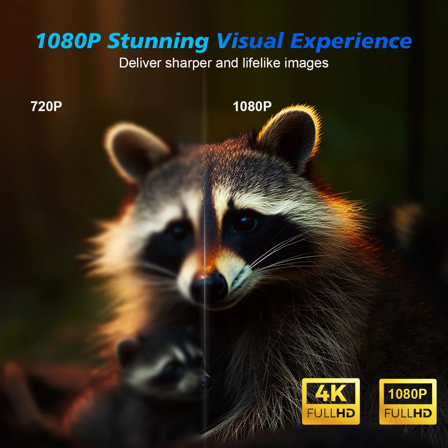 Auto Focus Projector Android 11 4K 1080P Wifi6 Voice Control 