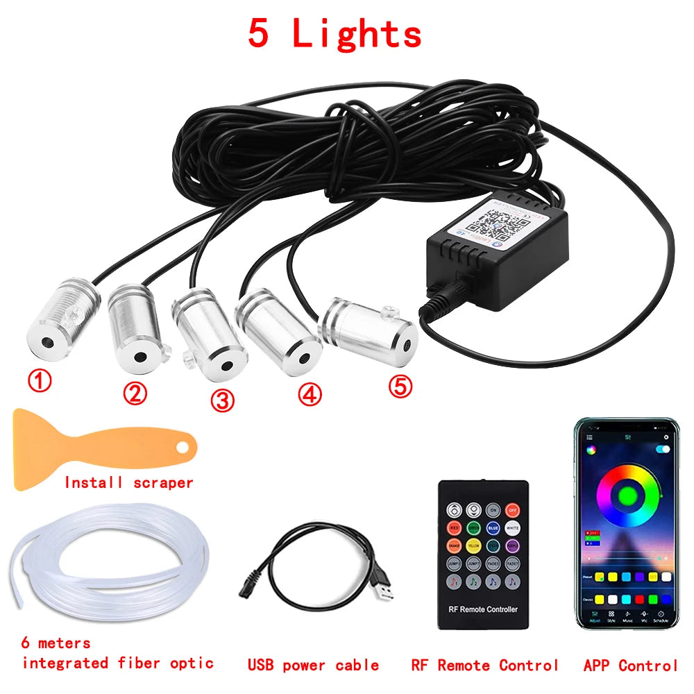 LED Car Interior Ambient Strip Lights