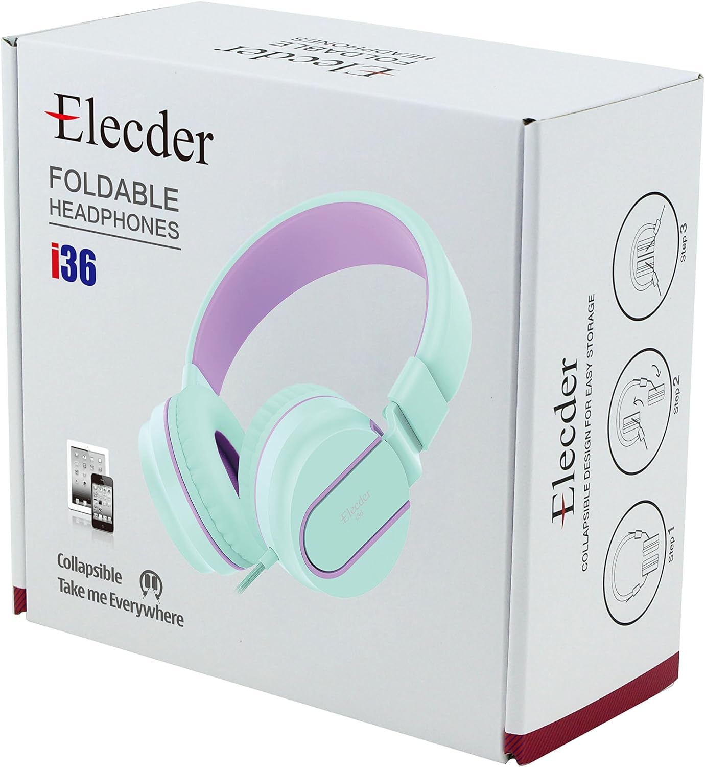 I36 Kids Headphones Children Foldable Adjustable on Ear Headphones